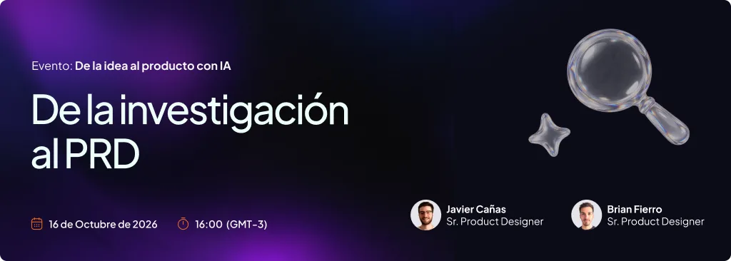 Sesión 1: De la investigación al PRD, viernes 16 de octubre, con Javier Cañas y Brian Fierro